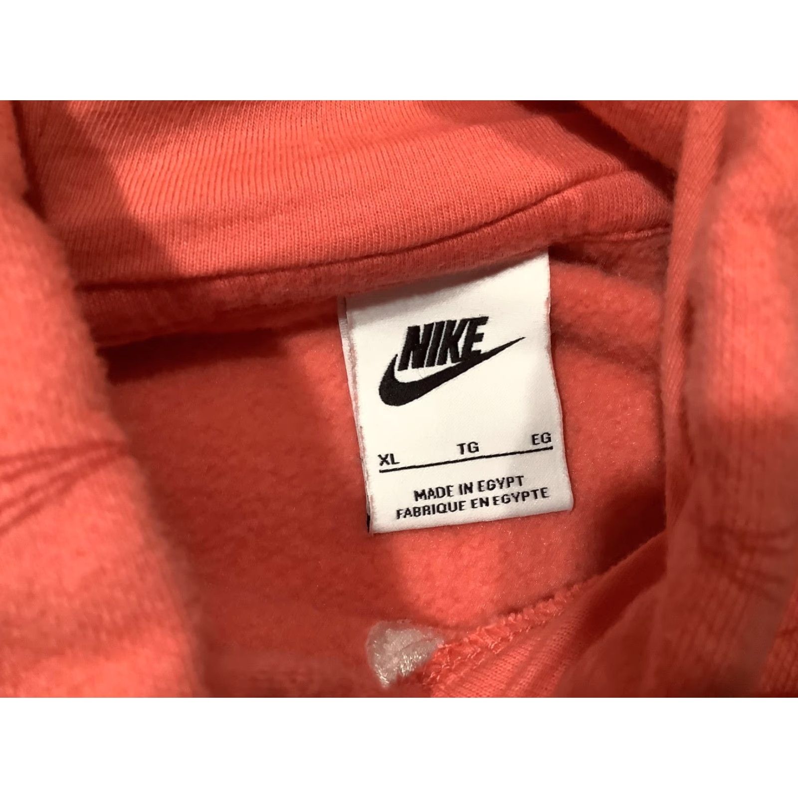 Nike Nike Hoodie Mens XL Orange Allover Swoosh Print Fleece Pullover Sweatshirt Size US XL / EU 56 / 4 - 6 Thumbnail