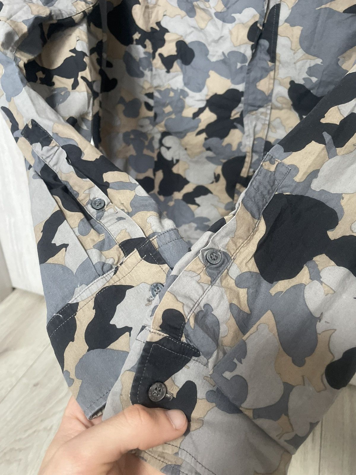 Iceberg × Peanuts Iceberg Snoopy Monogram Shirt Camo Logo Longsleeve Ice Size US XL / EU 56 / 4 - 15 Thumbnail
