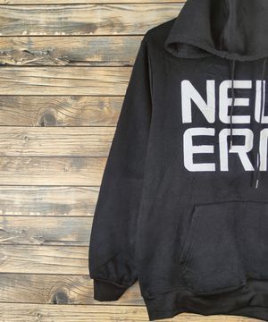 Vintage Vintage New Era Black Hoodie Sweatshirts Size US M / EU 48-50 / 2 - 4 Thumbnail