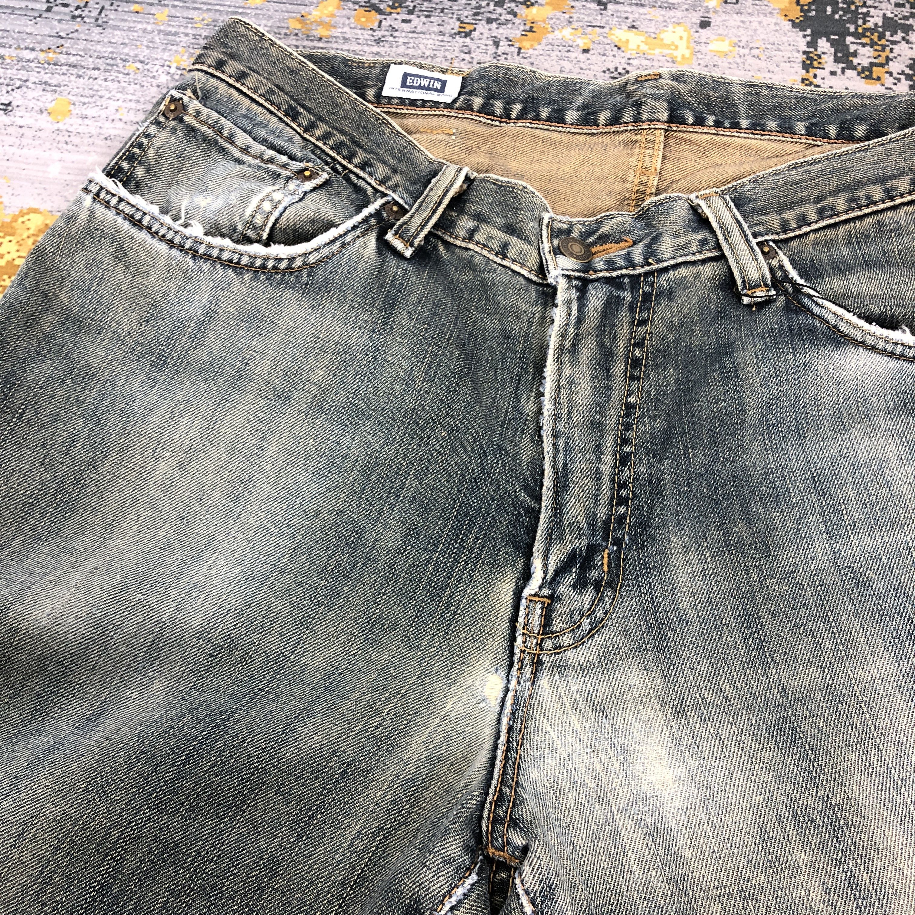 Edwin × Vintage Vintage Edwin 404 Jeans 37 x 29 L1266 Size US 37 - 4 Thumbnail