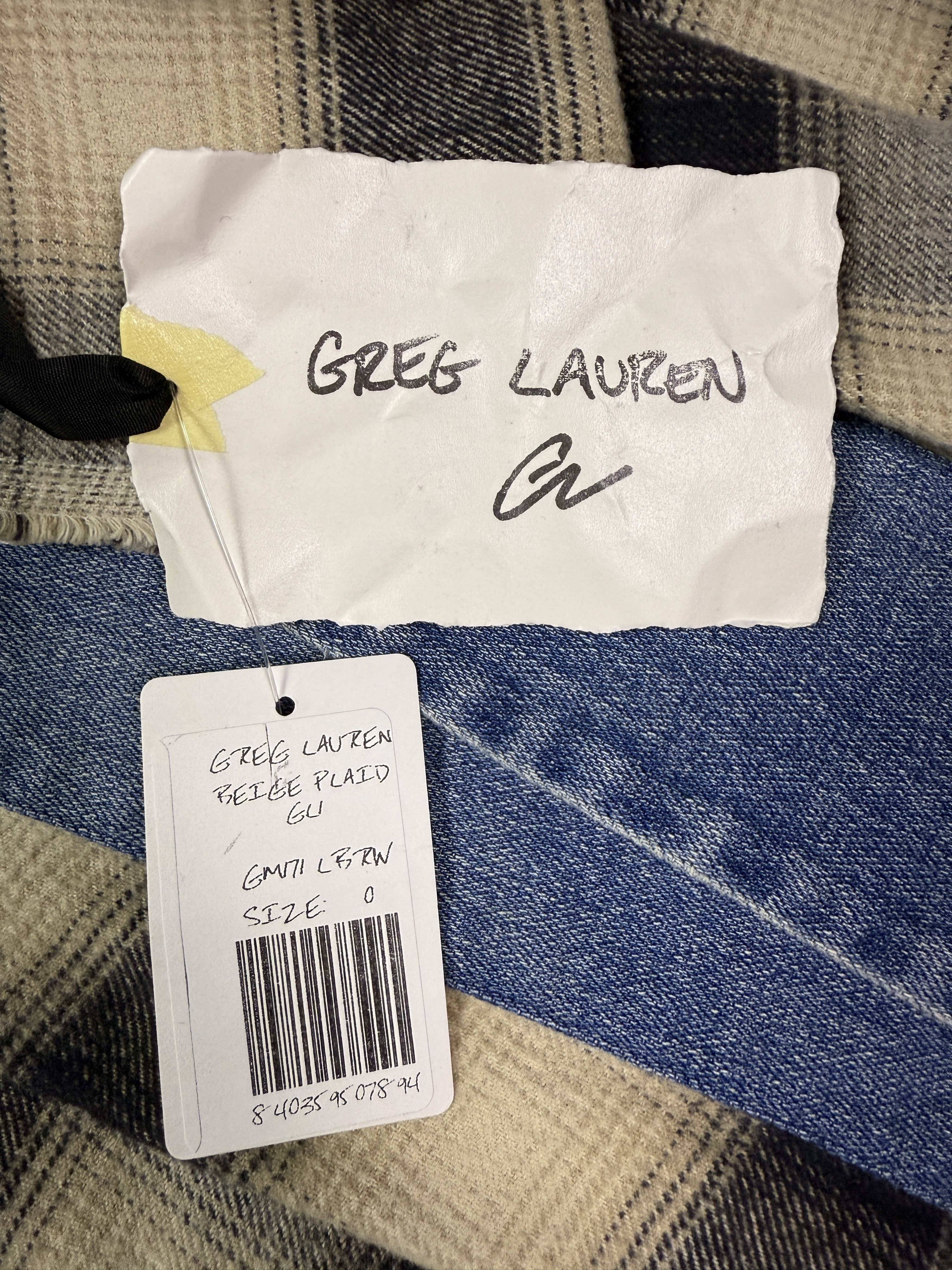 Greg Lauren $1k Greg Lauren Beige Plaid GL1 Kimono Jacket Size US XS / EU 42 / 0 - 10 Thumbnail