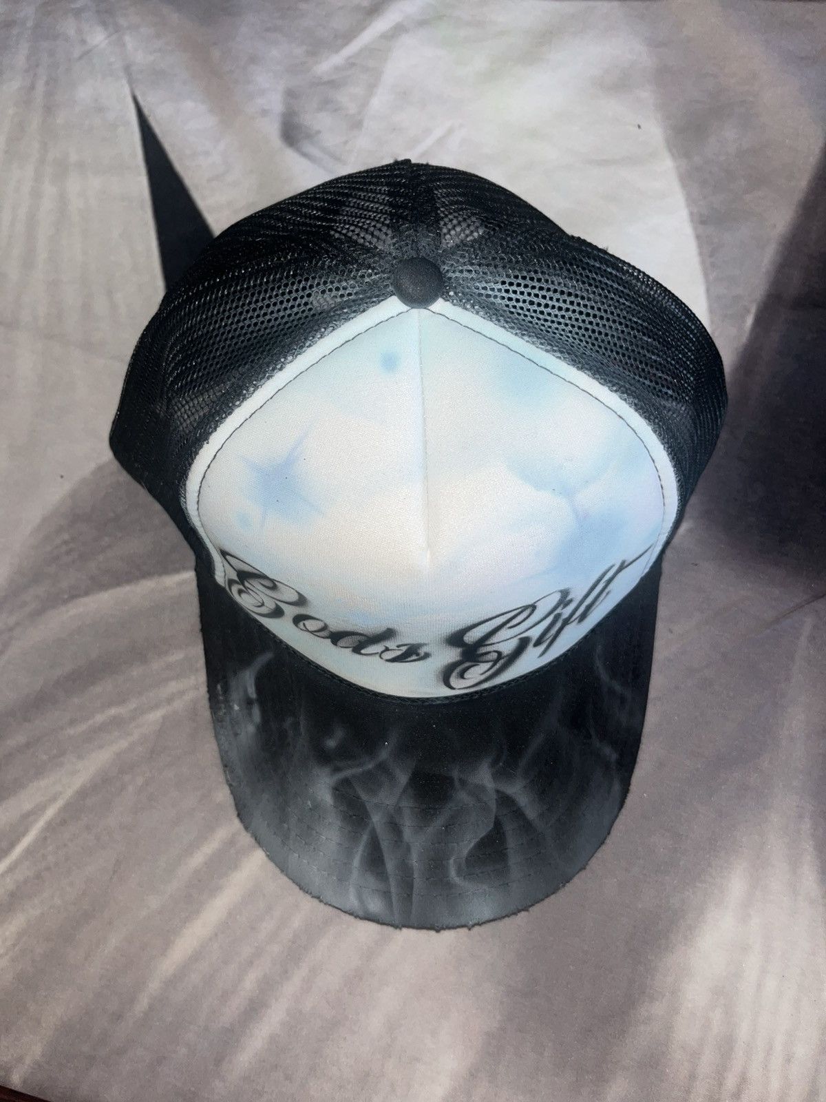 Other GODS GIFT Airbrushed 5 panel SnapBack Trucker Hat handpaintd Size ONE SIZE - 5 Thumbnail