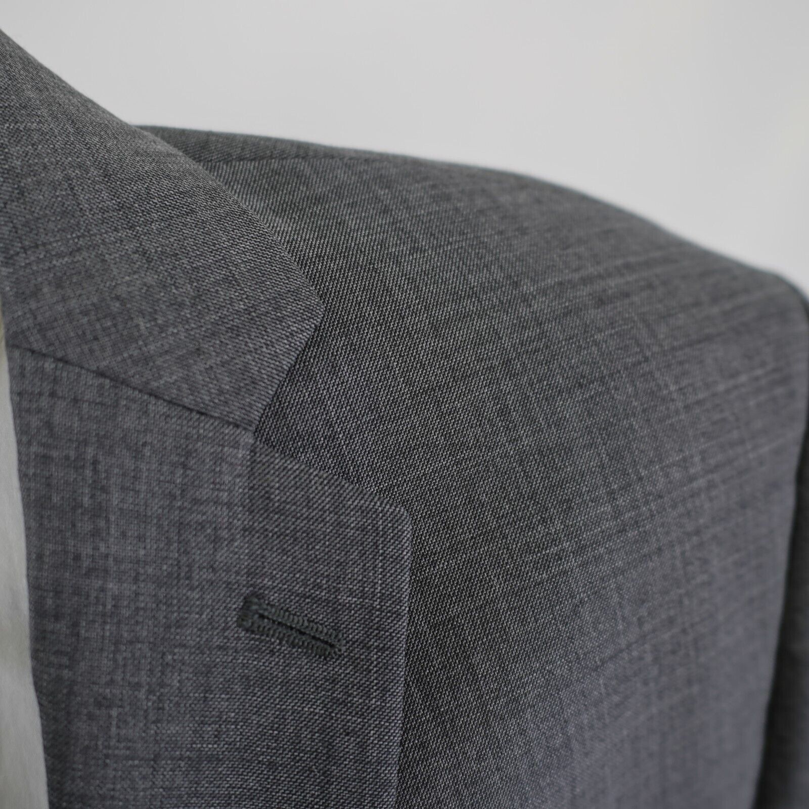 Lauren Ralph Lauren Lauren Ralph Lauren Wool Gray Sharskin 46R Blazer 2 Button T Size 46R - 2 Thumbnail