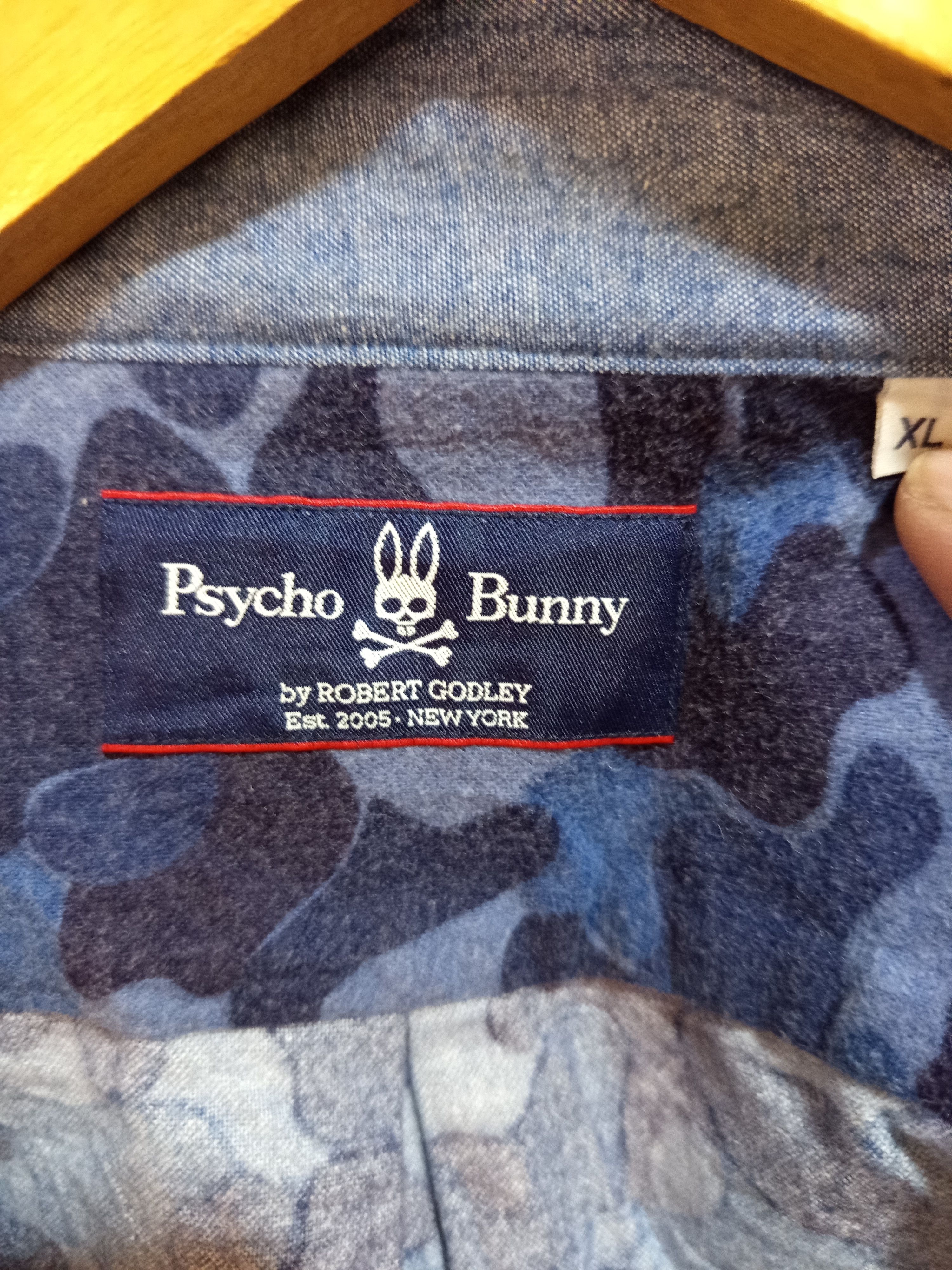 Psycho Bunny Psycho Bunny Camouflage Button Down Shirt Robert Godley Size US XL / EU 56 / 4 - 10 Thumbnail