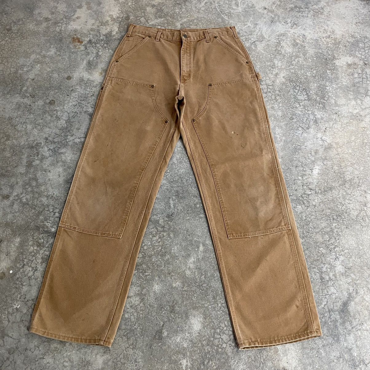 Carhartt Vintage Carhartt Double Knee Tan Carpenter Work Pants Size US 34 / EU 50 - 1 Thumbnail