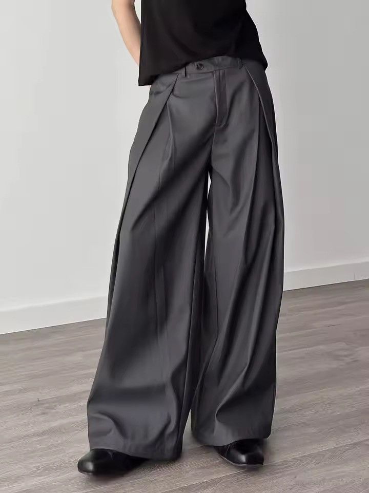 Vintage Wide Leg Dress Pants, Pleated Formal Trousers Size US 30 / EU 46 - 9 Thumbnail