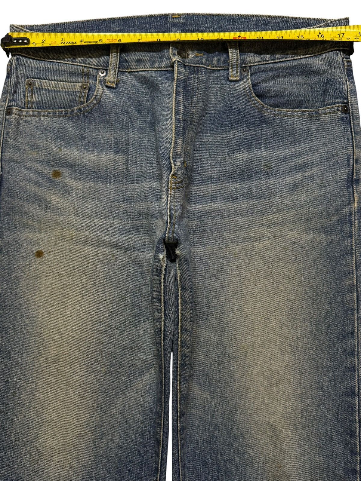 Uniqlo Vintage Y2K Japanese Uniqlo Blue Faded Wash Regular Loose Size US 34 / EU 50 - 8 Thumbnail
