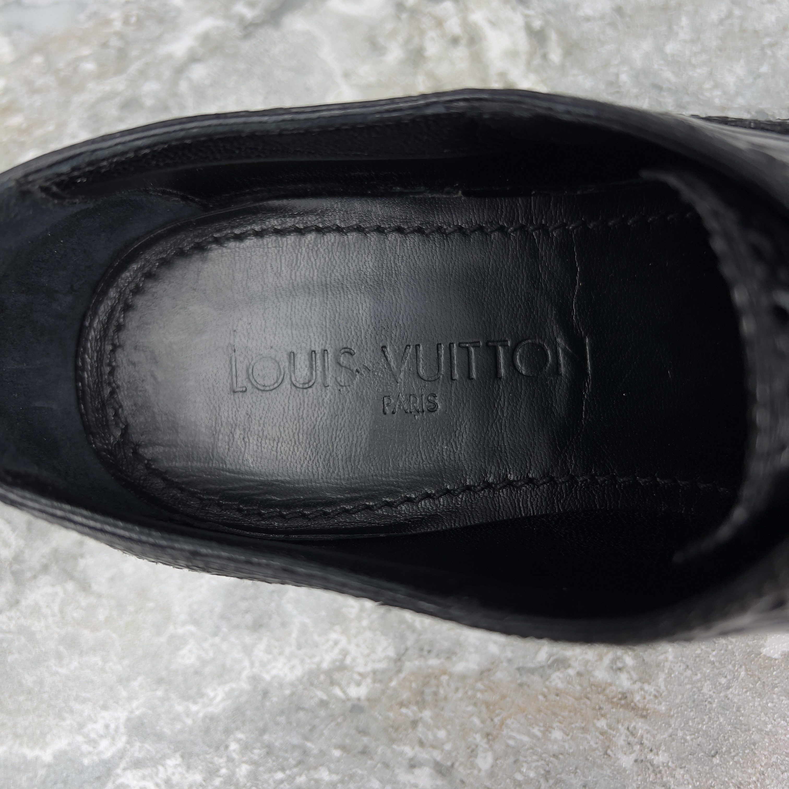 Louis Vuitton Derby Wingtip Alligator Crocodile Black Leather Size US 8 / EU 41 - 16 Thumbnail