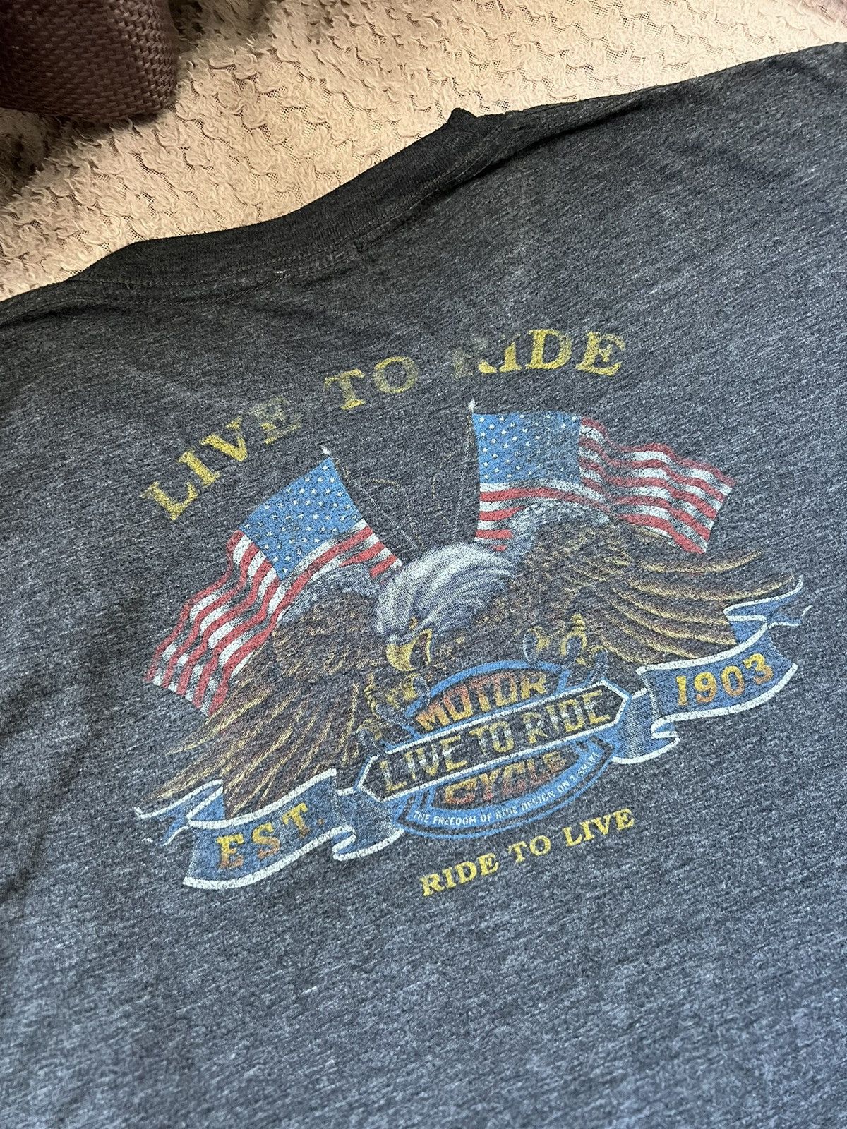 Harley Davidson × Vintage Vintage brothers in the wind motor live in ride 90s shirt 3D Size US M / EU 48-50 / 2 - 11 Thumbnail