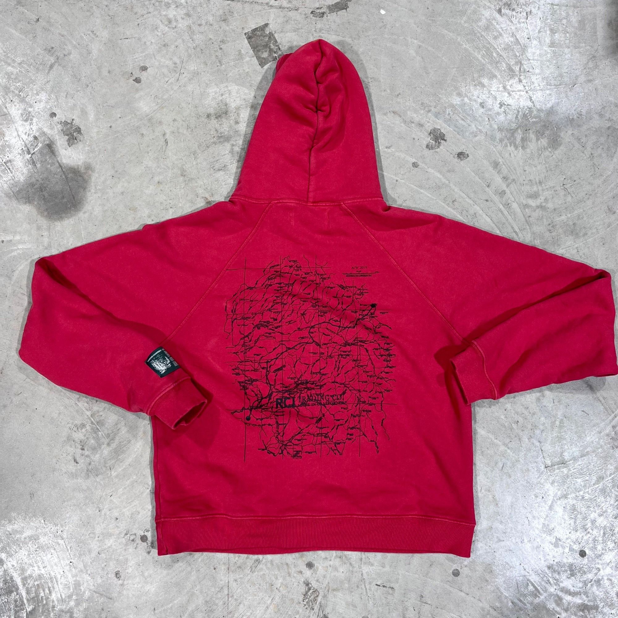 Reese Cooper NEW REESE COOPER HITCHHIKING RED GRAPHIC JERSEY HOODIE S Size US S / EU 44-46 / 1 - 9 Thumbnail
