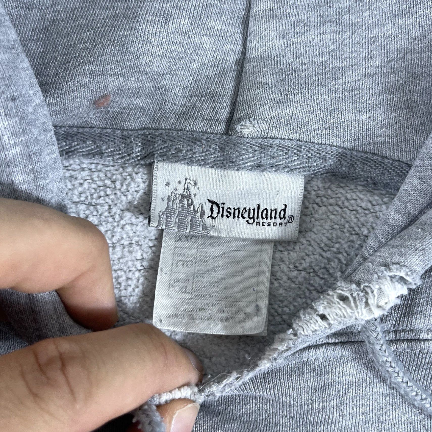 Disney VINTAGE Disney Disneyland Resort Hoodie Sweatshirt Mens 2XL Gray Y2K Heavy Distressed Size US XXL / EU 58 / 5 - 3 Thumbnail
