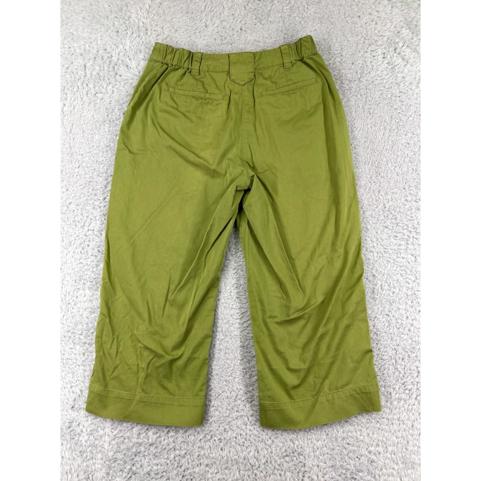 Vintage Chico's Green Cotton Blend Capri Pants Women's Size 1 Pockets Stretch Casual Summer Size 25" / US 0 / IT 36 - 2 Thumbnail