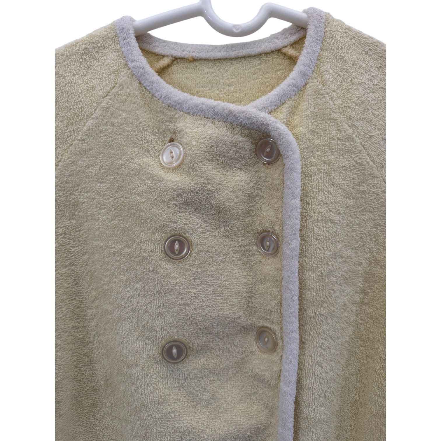 Vintage Vtg Terrycloth robe jacket double breasted beach pool yellow Size M / US 6-8 / IT 42-44 - 2 Thumbnail