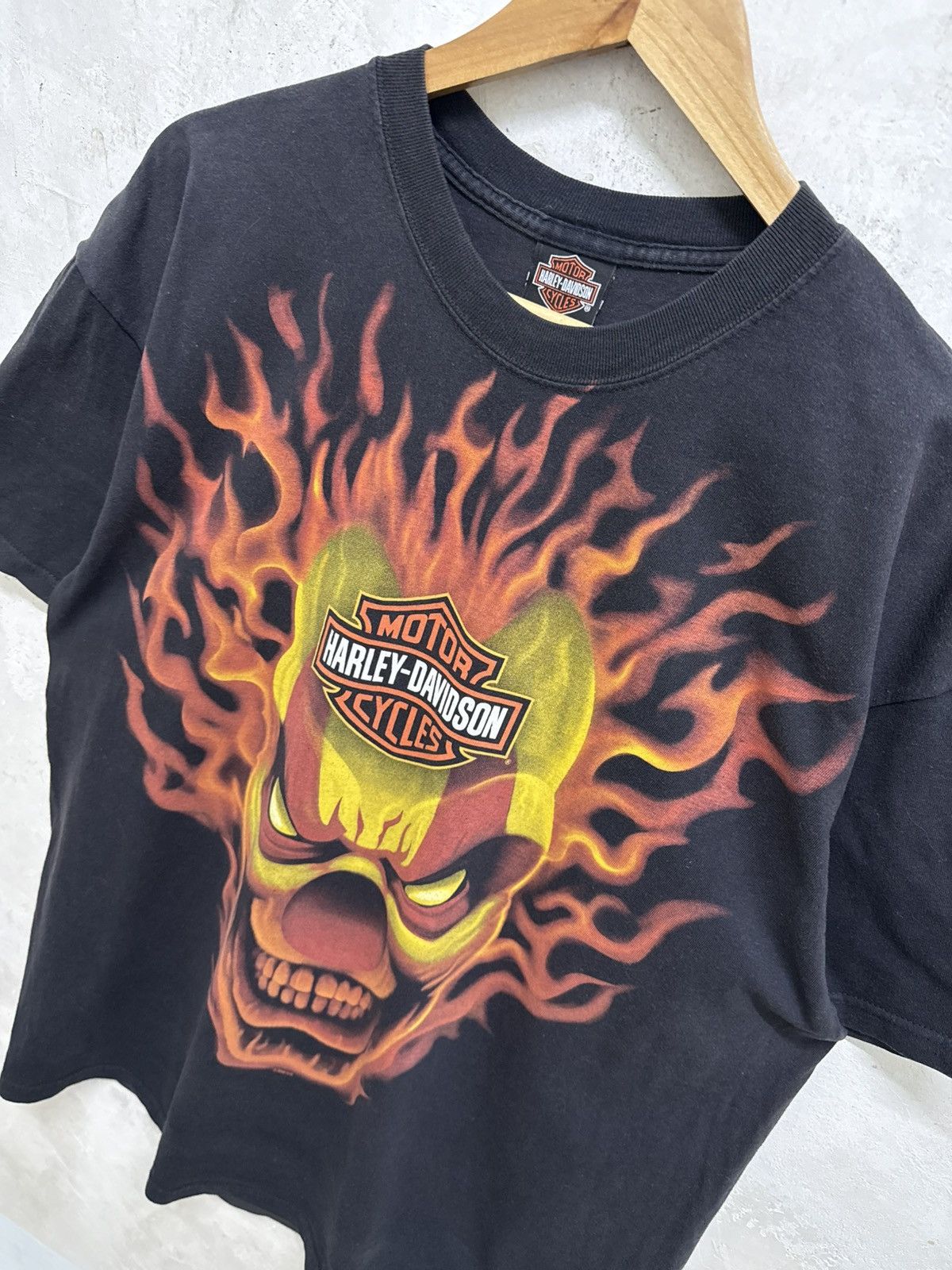 Harley Davidson 2000s Harley Davidson Flame Clown Tee Size US XL / EU 56 / 4 - 2 Thumbnail