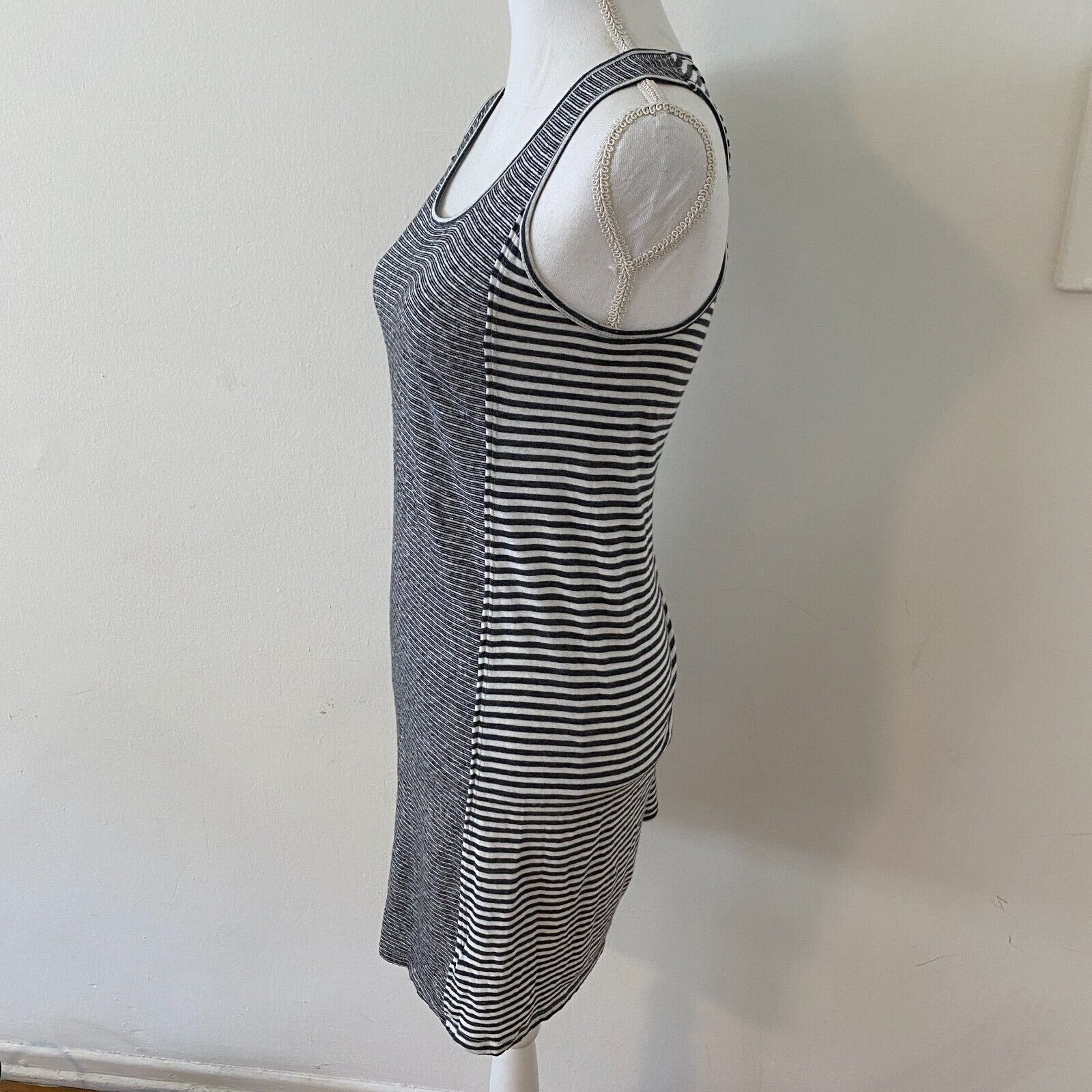 Splendid Splendid Black Gray & White Canal Stripe Tank Cover-up XS Size XS / US 0-2 / IT 36-38 - 3 Thumbnail