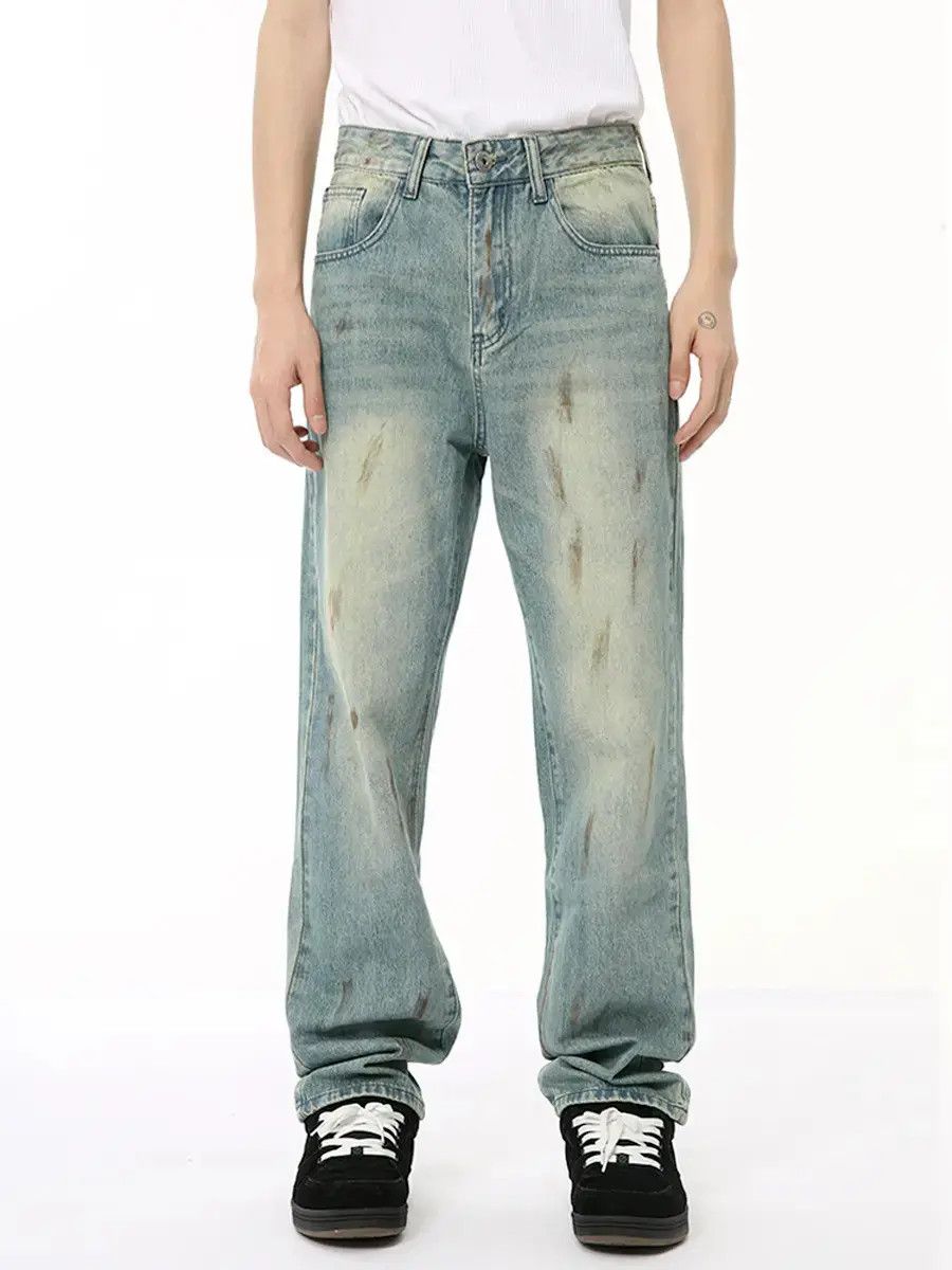 Japanese Brand Retro loose washed gradient jeans Size US 32 / EU 48 - 3 Thumbnail