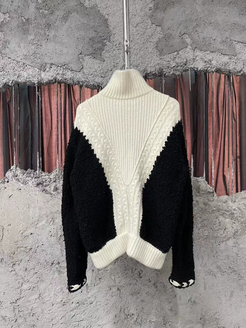 Chanel Chanel Black and white color-blocked wool zipper sweater j Size XS / US 0-2 / IT 36-38 - 2 Thumbnail