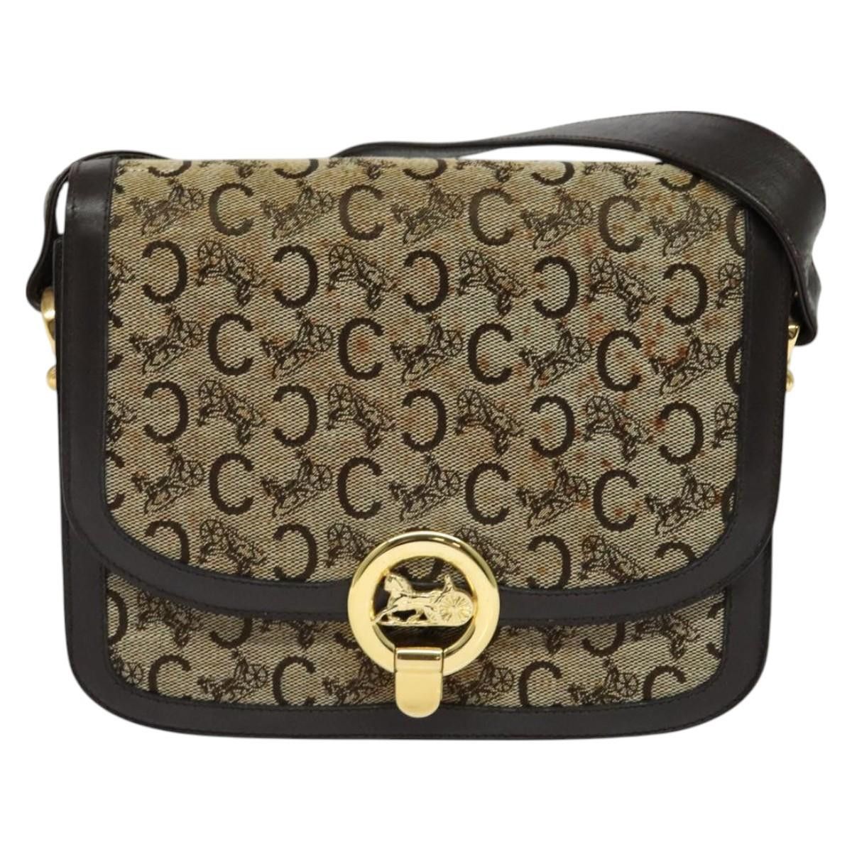 Celine CELINE C Sulky Shoulder Bag Canvas Brown Gold Size ONE SIZE - 2 Thumbnail