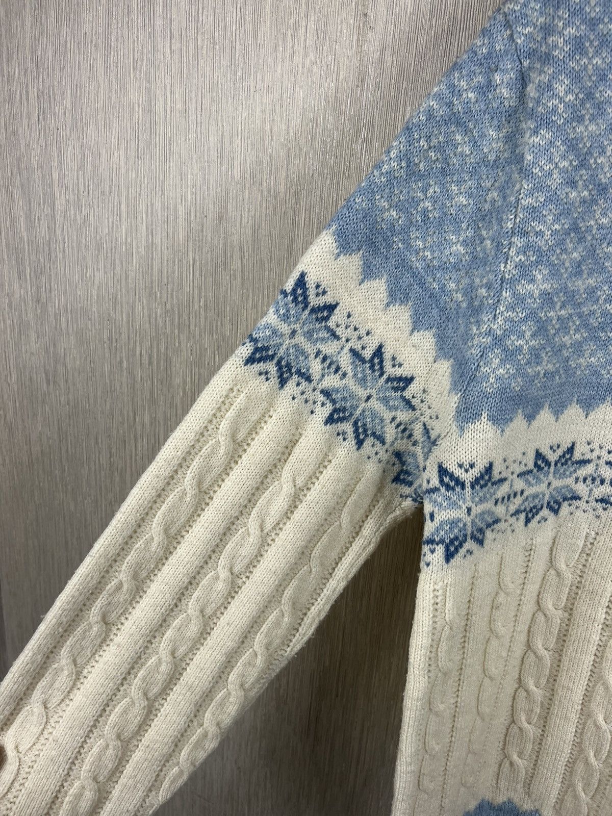 Jantzen × Vintage Vintage Jantzen patterned cable knit wool sweater snowflake Size US L / EU 52-54 / 3 - 11 Thumbnail