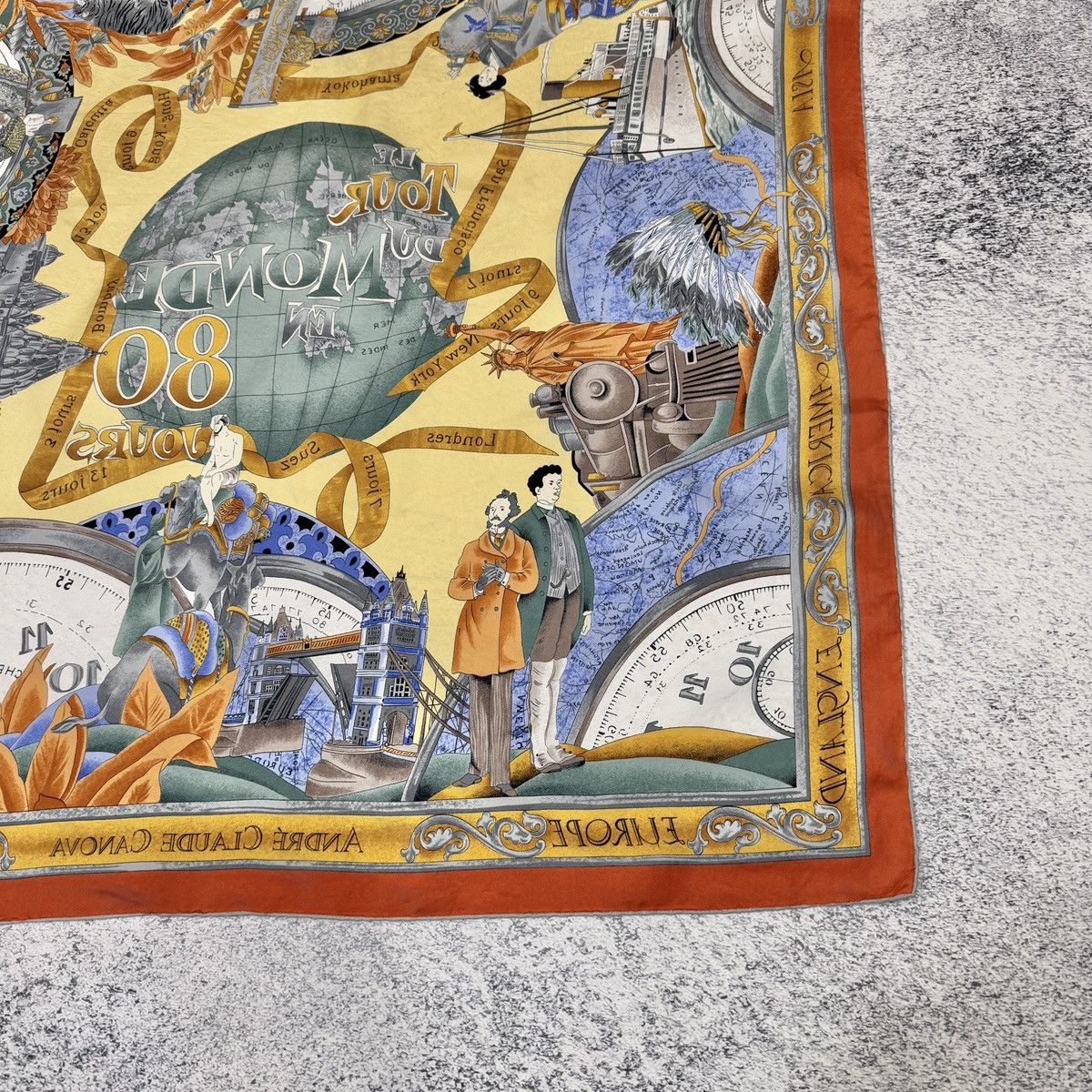 Vintage Vintage Andre Claude Canova France Silk Scarf Size ONE SIZE - 11 Thumbnail