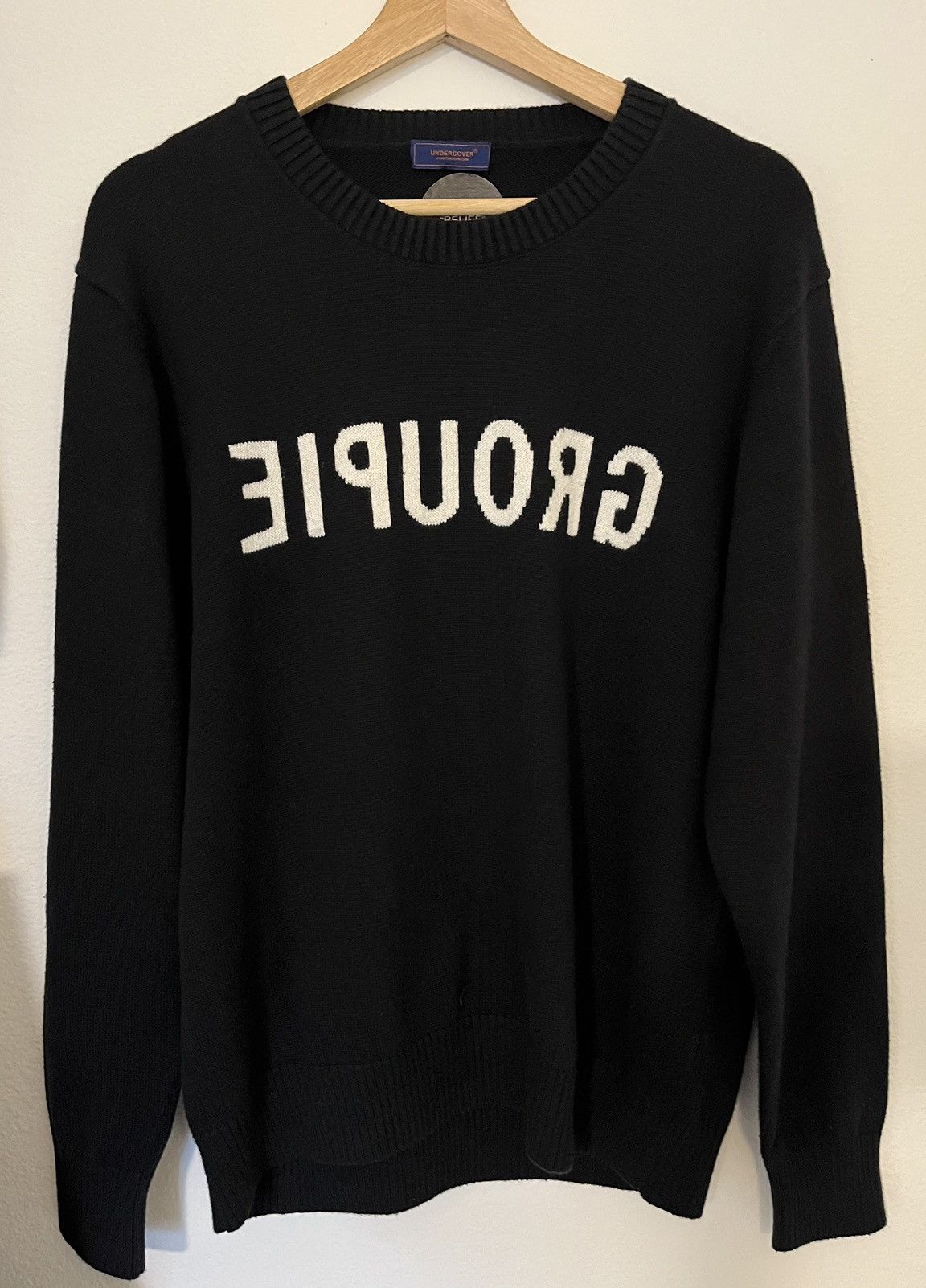 image of Undercover Groupie Knit Sweater in Black, Men's (Size Medium)