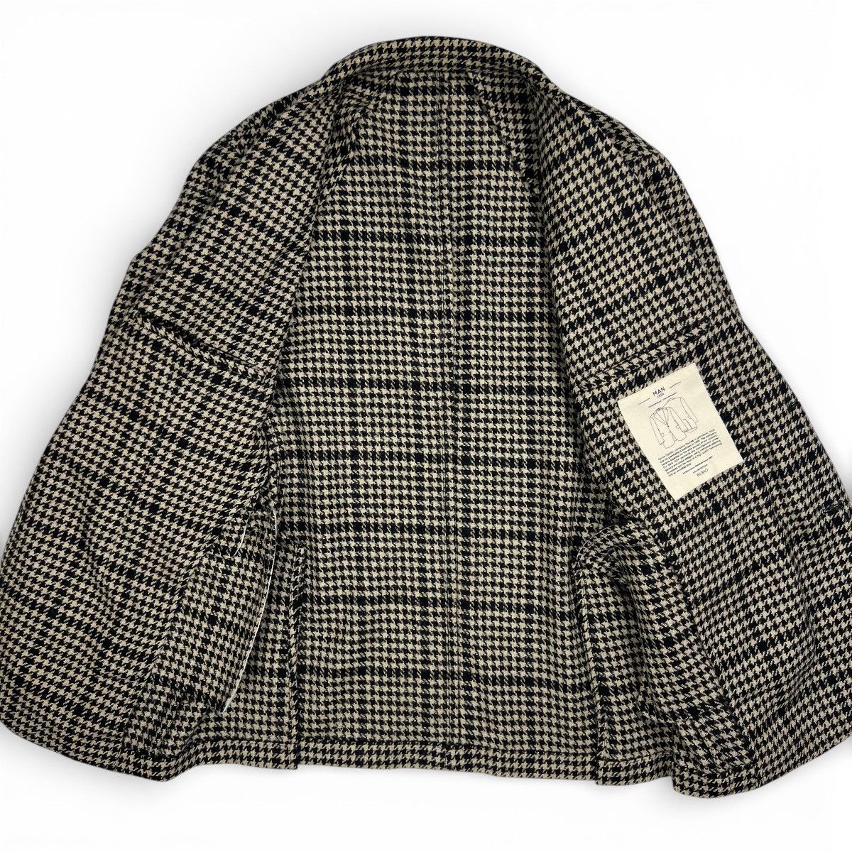 MAN 1924 MAN 1924 Kennedy Blazer – Black & Ecru Houndstooth Size 38R - 5 Thumbnail