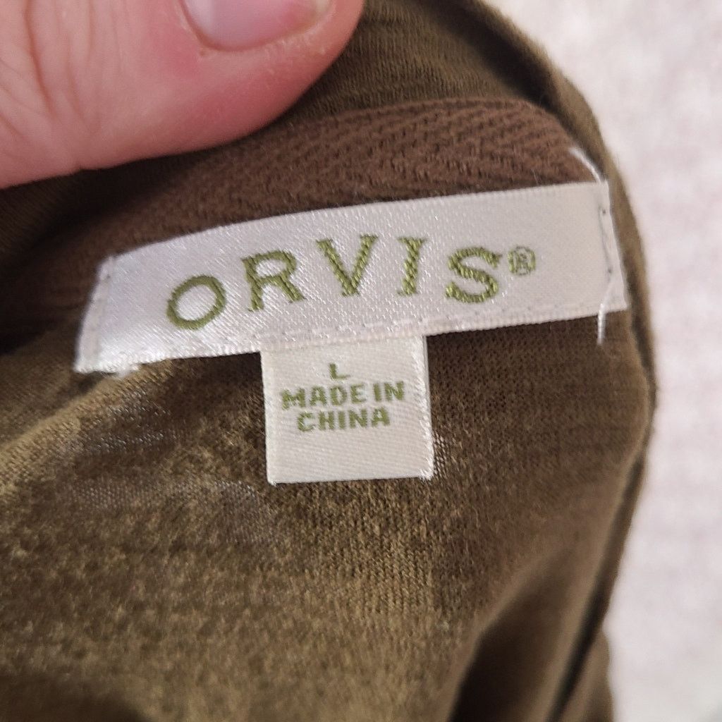 Orvis Orvis green navy striped 3/4 sleeve top size large Size L / US 10 / IT 46 - 5 Thumbnail