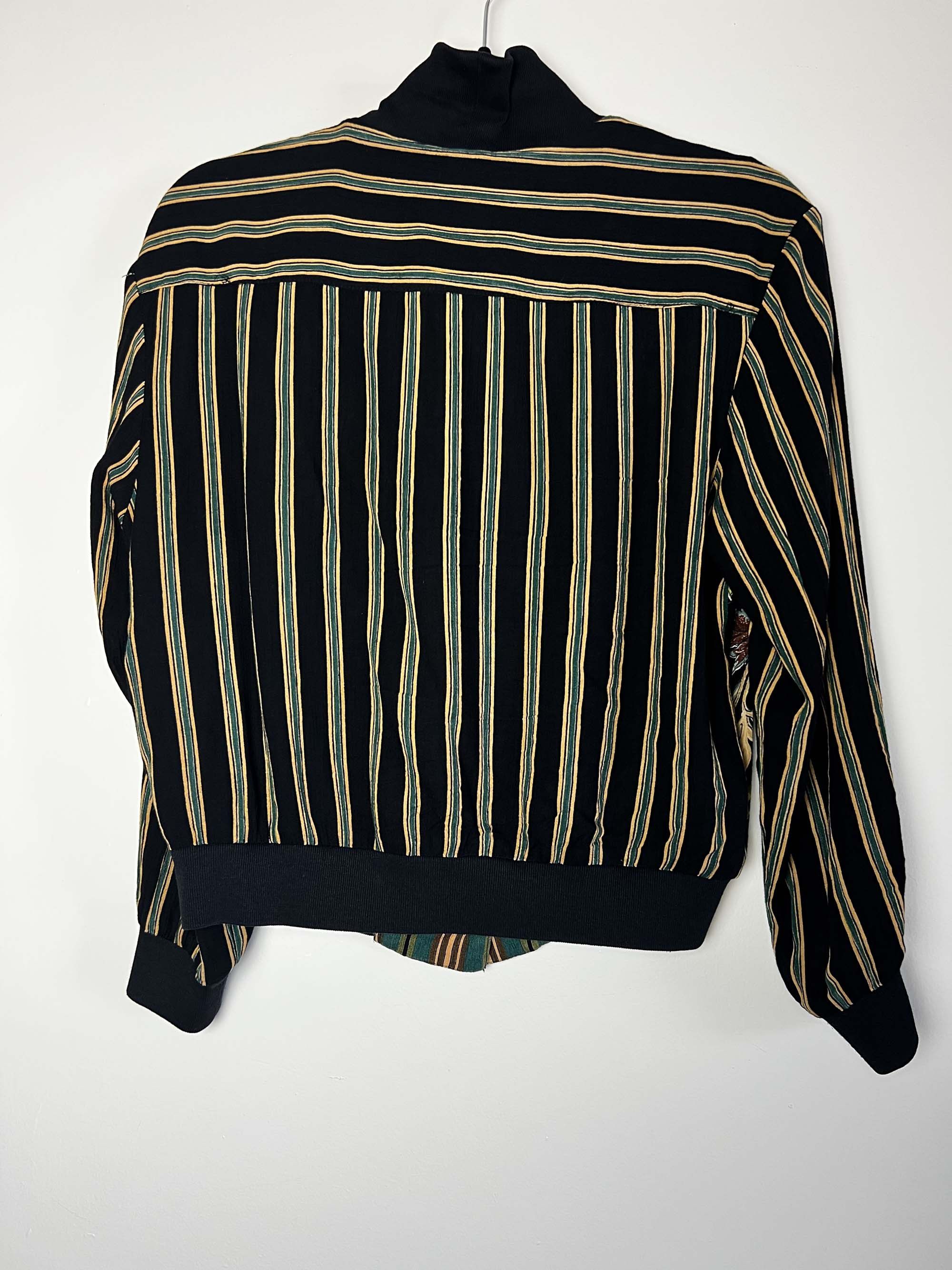 Vintage Vintage 1990's Carole Little Petites Stripe + Floral Jacket Size M / US 6-8 / IT 42-44 - 9 Thumbnail