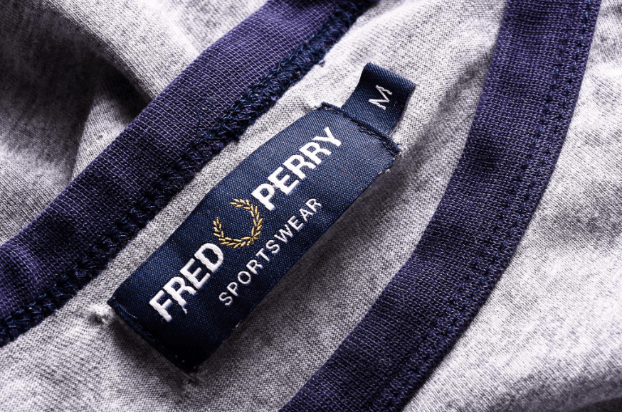 Fred Perry Fred Perry Grey T-Shirt Laurel Wreath Tape Detail Size M Size US M / EU 48-50 / 2 - 5 Thumbnail