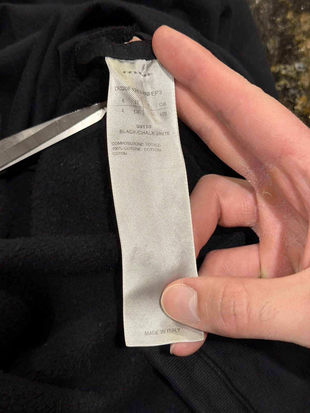 Rick Owens Drkshdw Rick Owens Drkshdw FW20 Performa Cuff Slit Black Sweatshirt Size US L / EU 52-54 / 3 - 15 Thumbnail