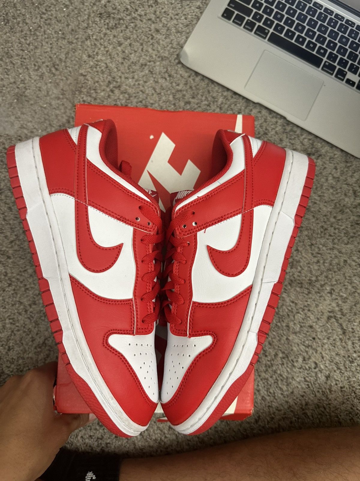 Nike Nike dunk low St johns red white champ - size 9 Size US 9 / EU 42 - 2 Thumbnail