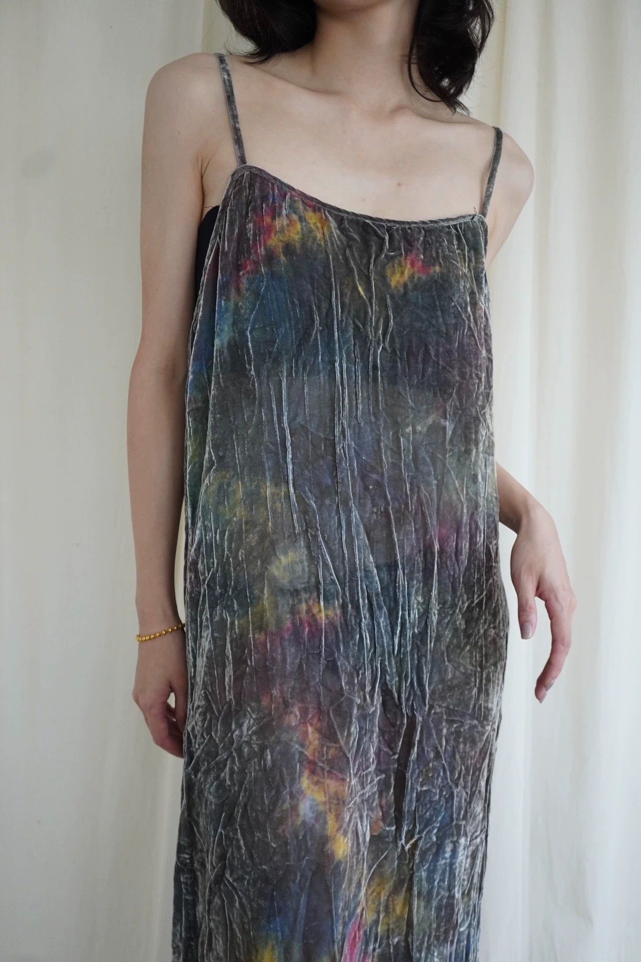 Comme des Garcons CDG 1994 AW Watercolor Velvet Skirt Gray Size Free Size ONE SIZE - 1 Thumbnail