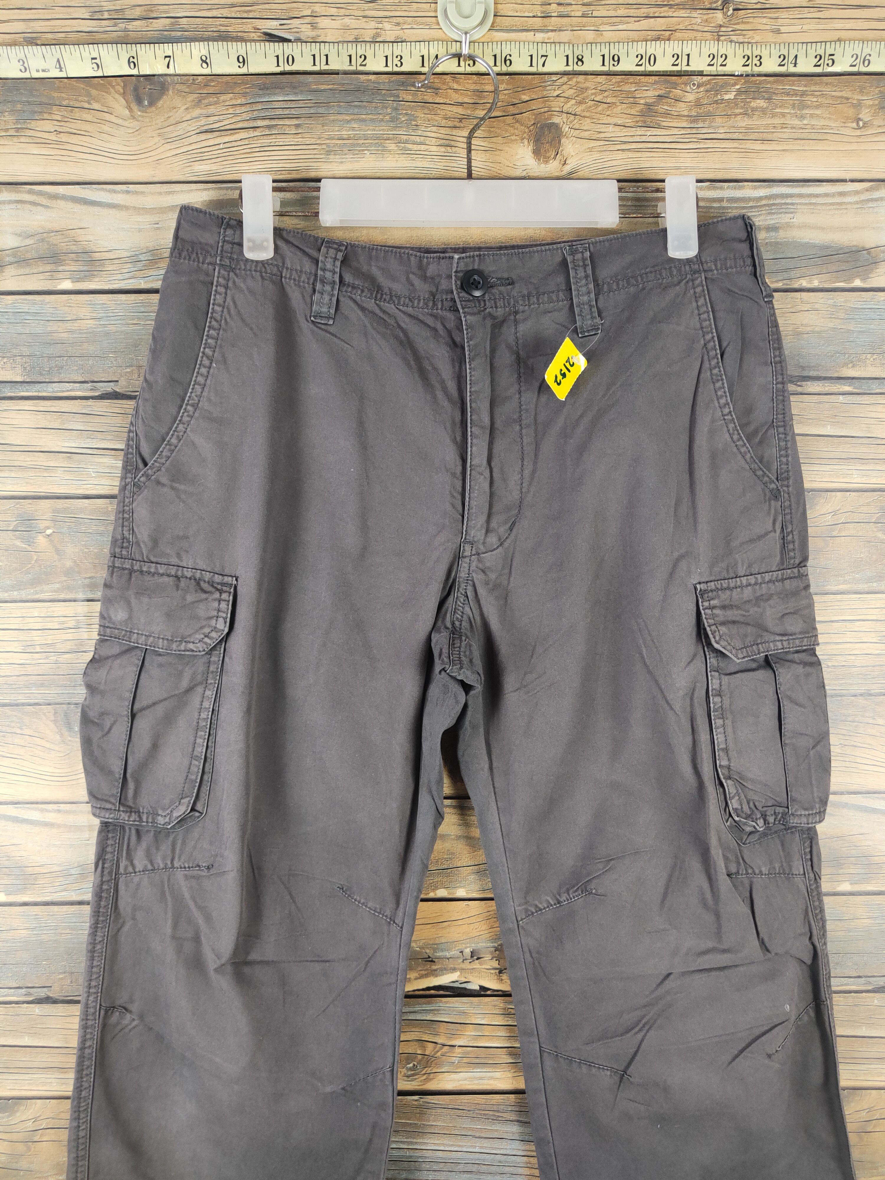 Japanese Brand DL Japanese Brand Dark Gray Multipocket Cargo Pants #2152 Size US 31 - 2 Thumbnail