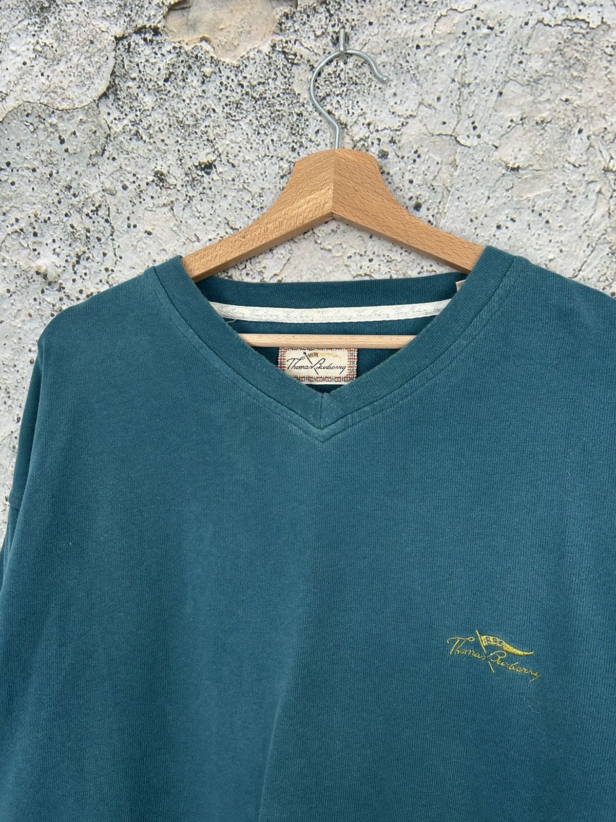 Vintage Vintage Thomas Burberry Blue Knit Sweater 90s Avant Garde Size US XL / EU 56 / 4 - 3 Thumbnail