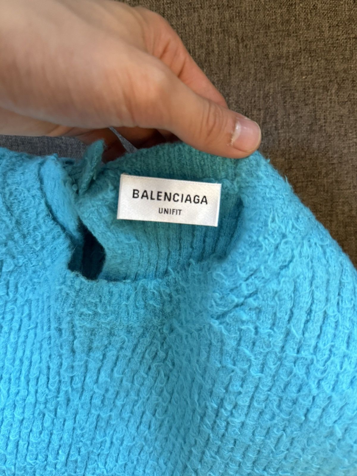 Balenciaga Balenciags 22AW mudshow blue pull tight knit top Size US S / EU 44-46 / 1 - 3 Thumbnail