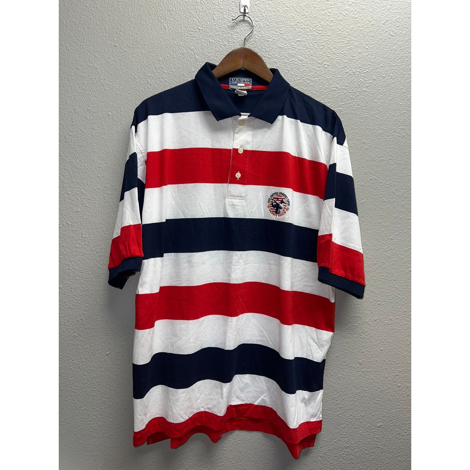 Vintage Vintage United States Open Pebble Beach Polo Shirt US 90s XL Size US XL / EU 56 / 4 - 1 Thumbnail