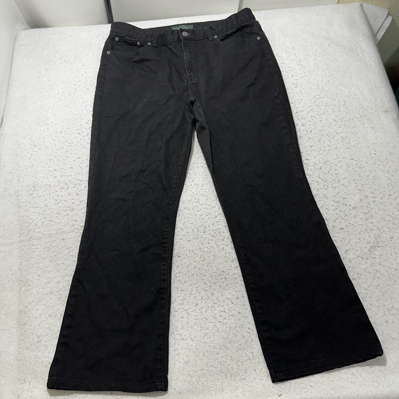 Lauren Ralph Lauren Lauren Ralph Lauren LRL 14 Bootcut Black Jeans (36x28) Size 36" / US 14 / IT 50 - 1 Thumbnail