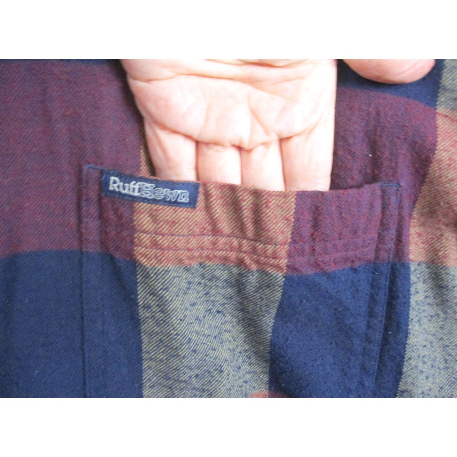Vintage Ruff Hewn Shirt Mens 2XLT Blue Red Plaid Flannel Fleece Lined Button Up Outdoor Shirt Size US XXL / EU 58 / 5 - 2 Thumbnail