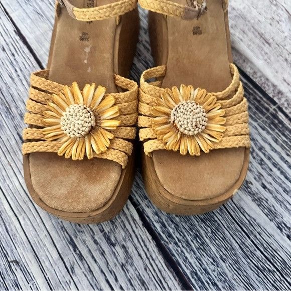 Vintage Vintage Lower East Side Flower Platform Sandals Size US 8.5 / IT 38.5 - 3 Thumbnail