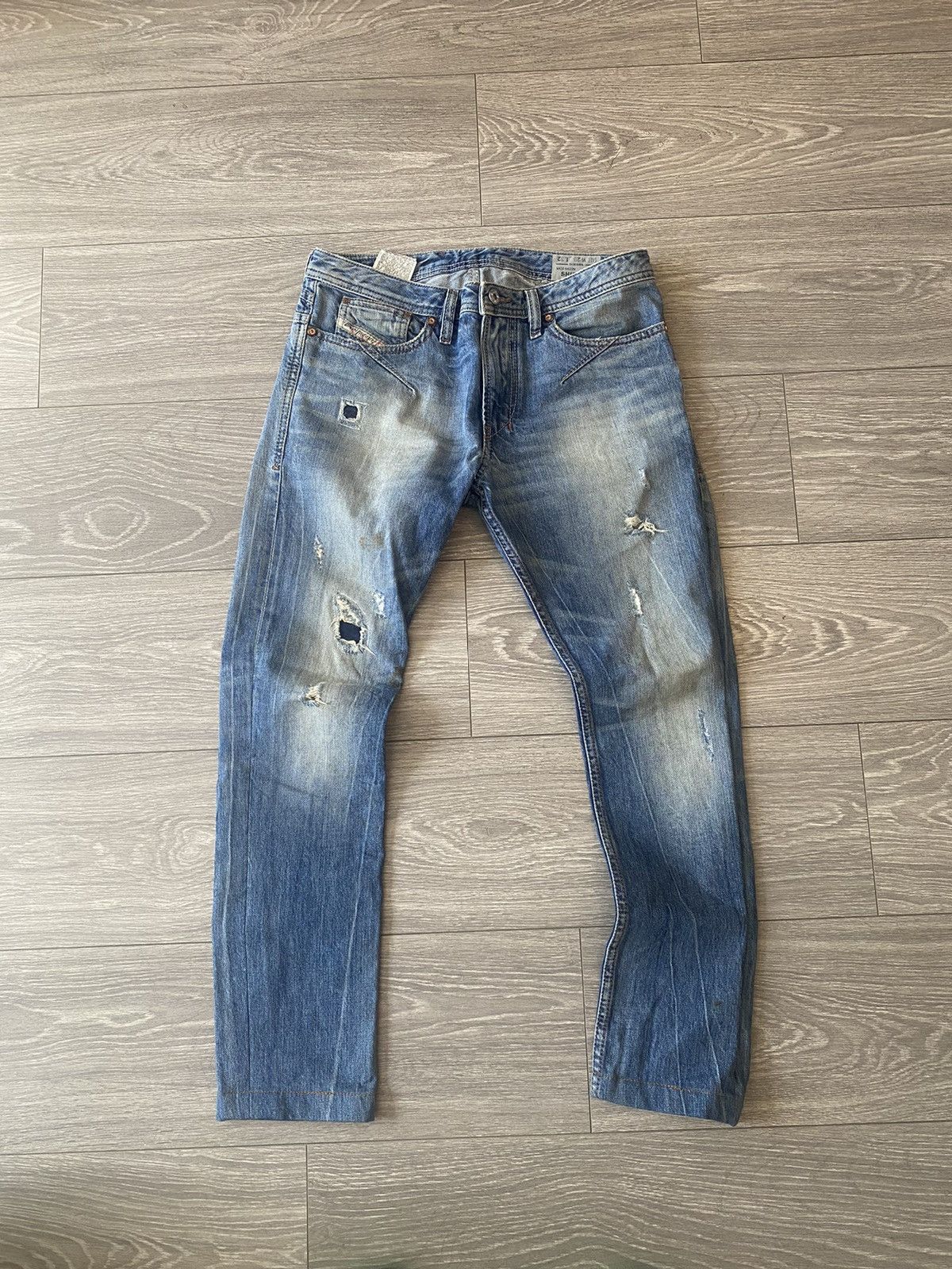 Diesel × Vintage Rare vintage Diesel Distressed Jeans Size US 29 - 1 Thumbnail