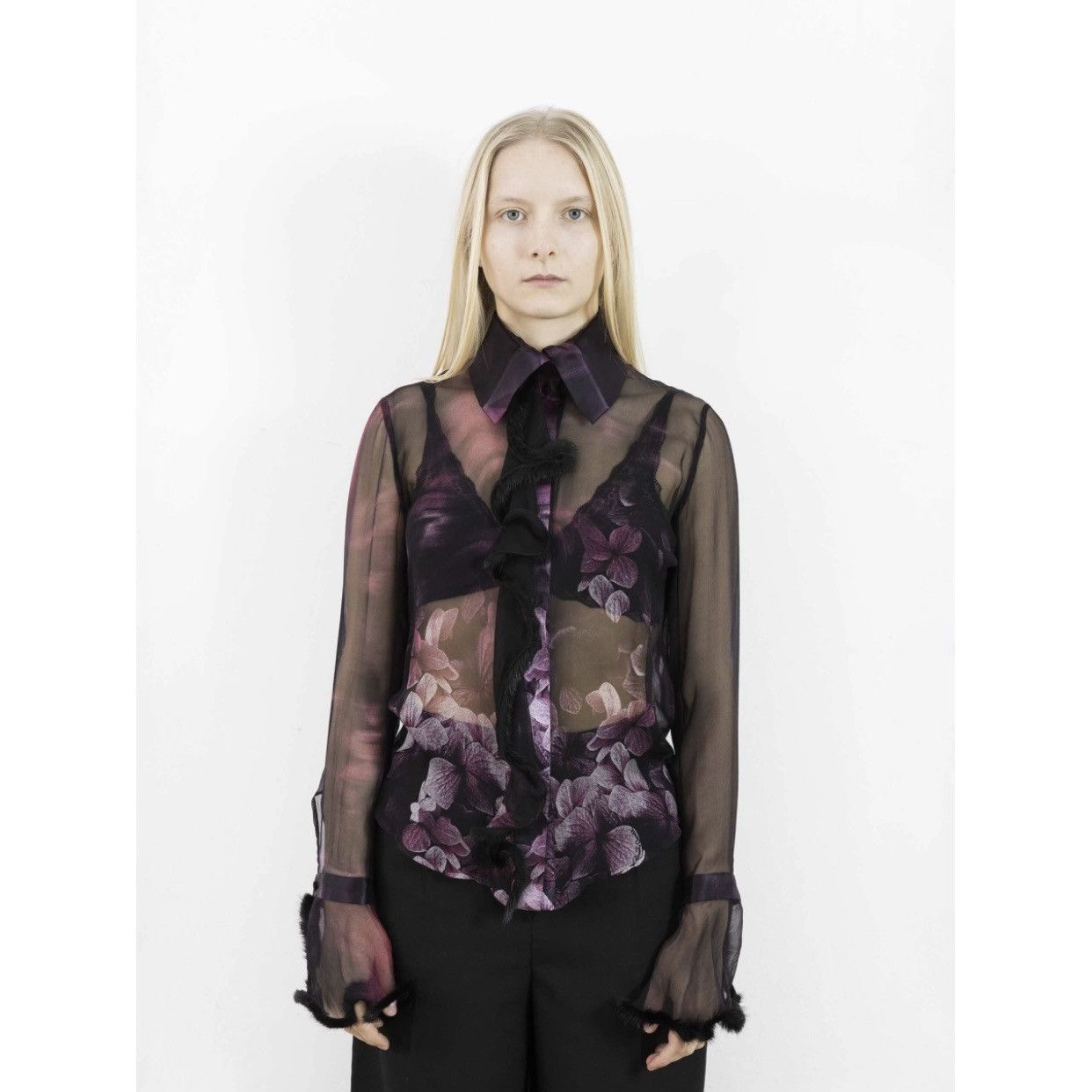 Roberto Cavalli Roberto Cavalli silk and mink fur shirt Size S / US 4 / IT 40 - 2 Thumbnail