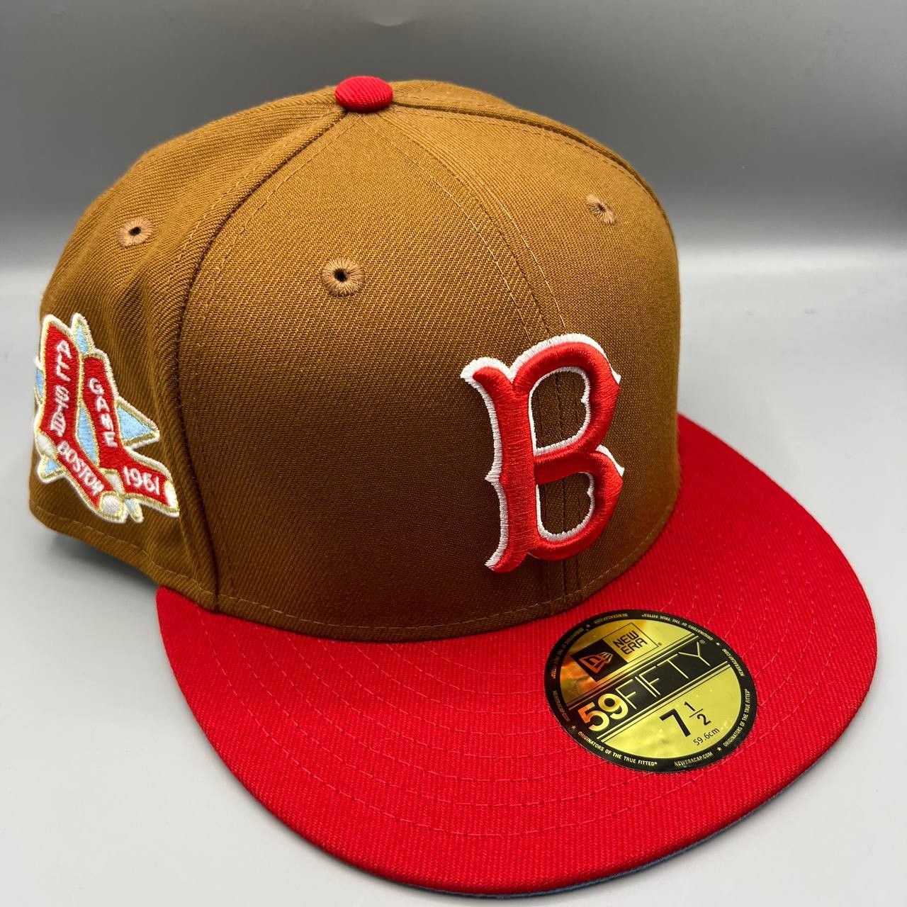 Boston Red Sox Hat Men 1/2 59Fifty New Era MLB Fitted Cap