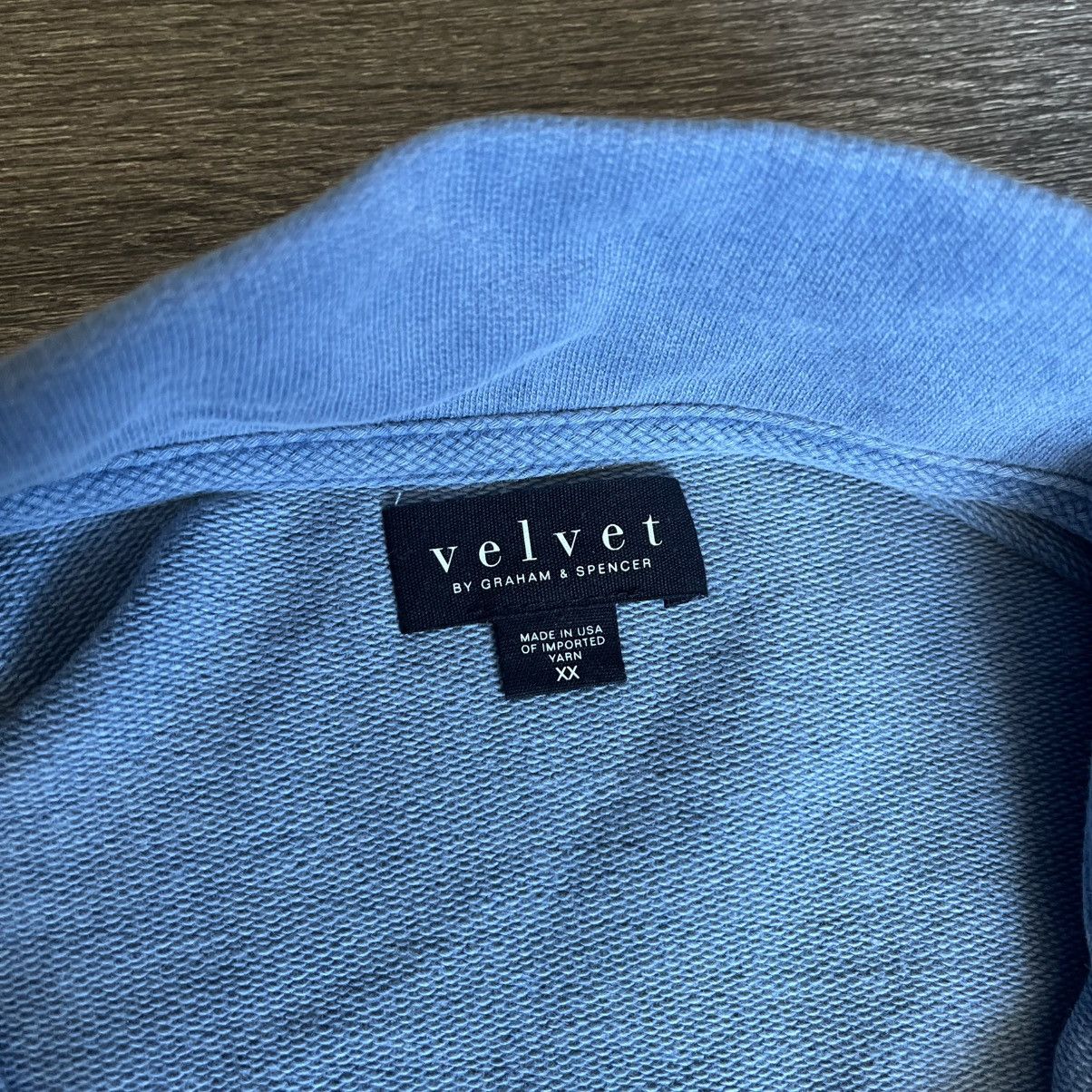 Velvet Velvet Graham & Spencer Bosco Quarter Zip Fleece Sweatshirt Size US XXL / EU 58 / 5 - 6 Thumbnail