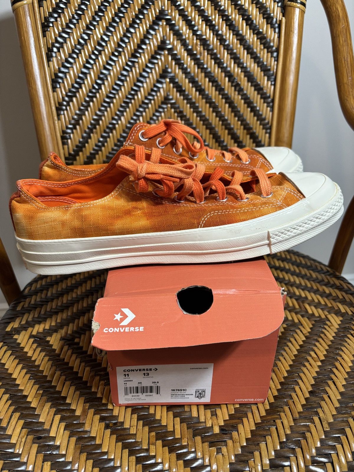 Converse Converse Chuck 70 Twisted Sneakers Venetian Rust Low Top 11M Size US 11 / EU 44 - 1 Thumbnail