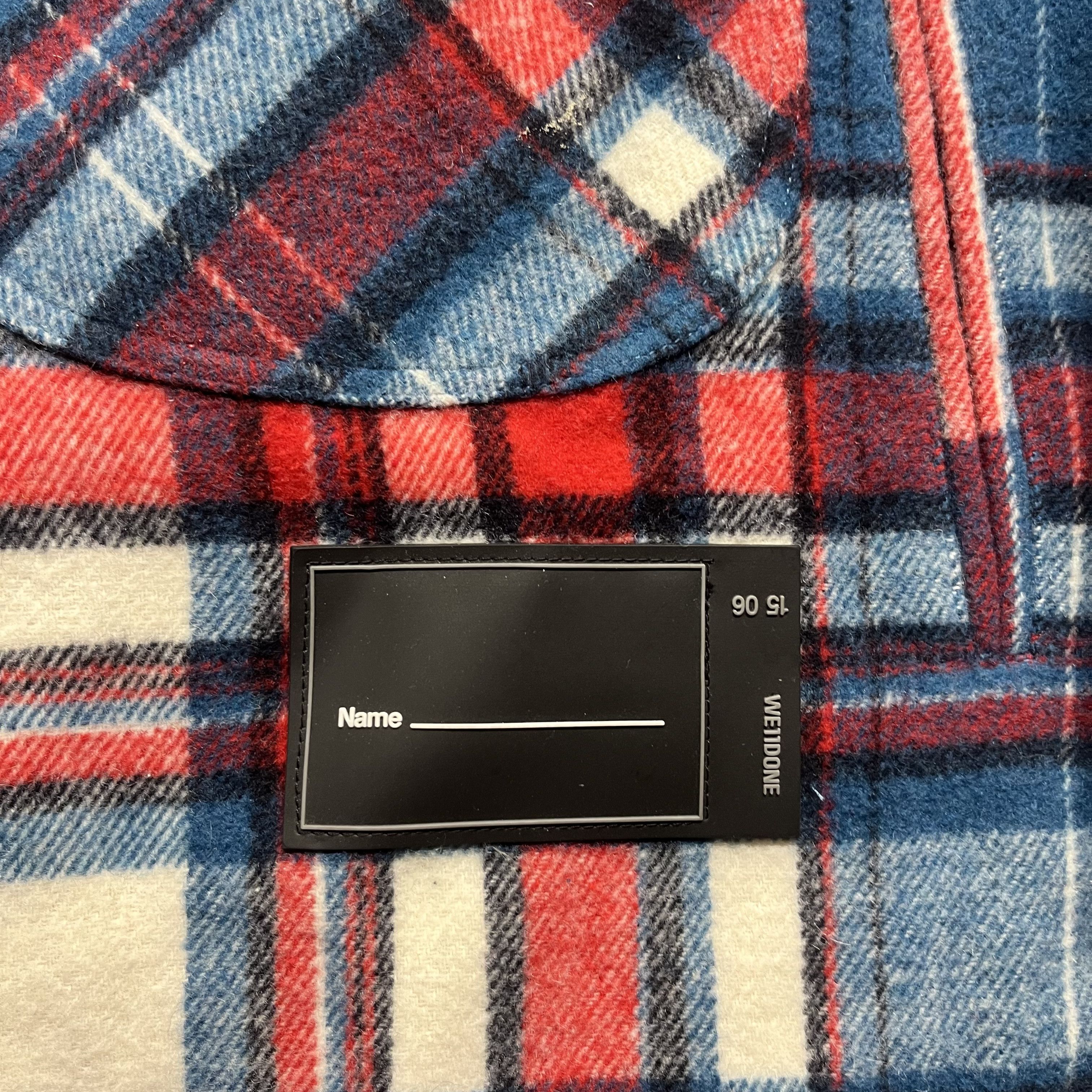 WE11DONE We11done Wool Plaid Print Quarter Zip Jacket Medium Size US M / EU 48-50 / 2 - 3 Thumbnail