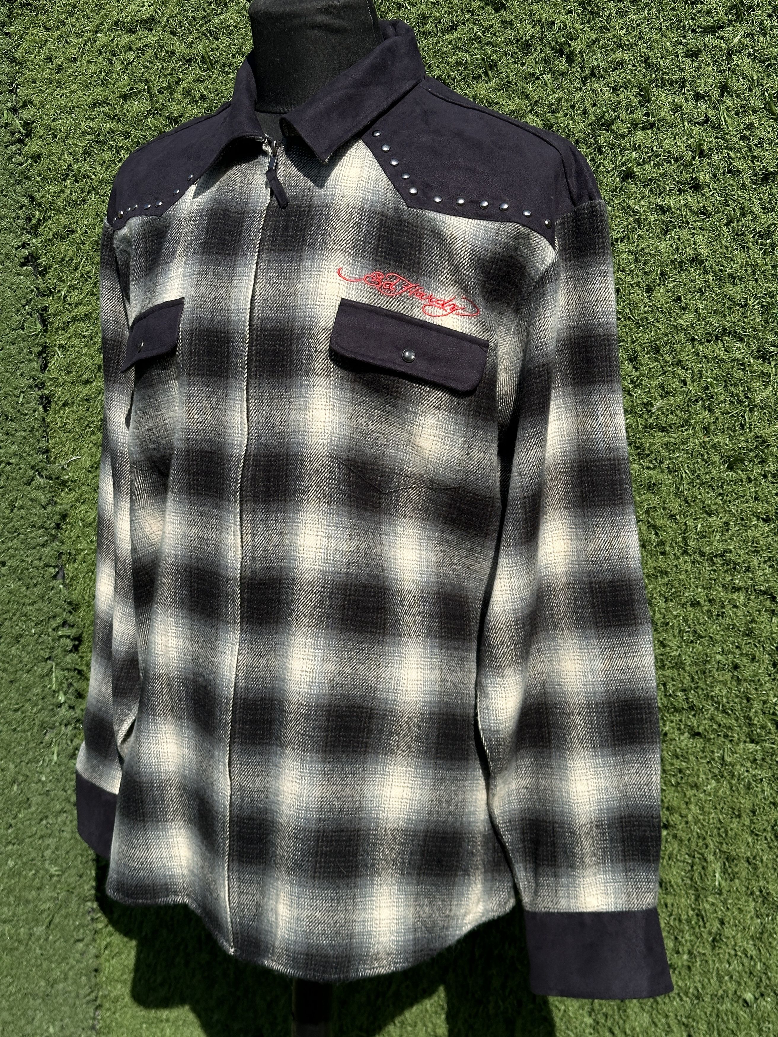 Ed Hardy Ed Hardy Western Flannel Jacket XXL Tiger Christian Audigier Size US XXL / EU 58 / 5 - 5 Thumbnail