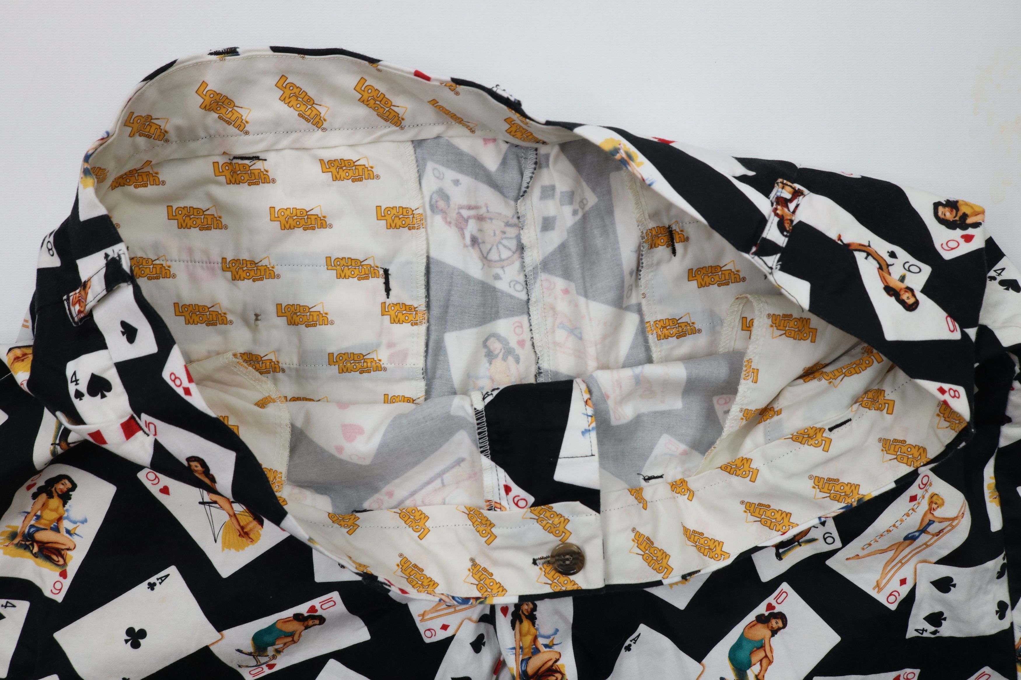 Vintage Loudmouth Golf Pinup Girl Card Poker Golfing Chino Pants Size US 42 / EU 58 - 10 Thumbnail