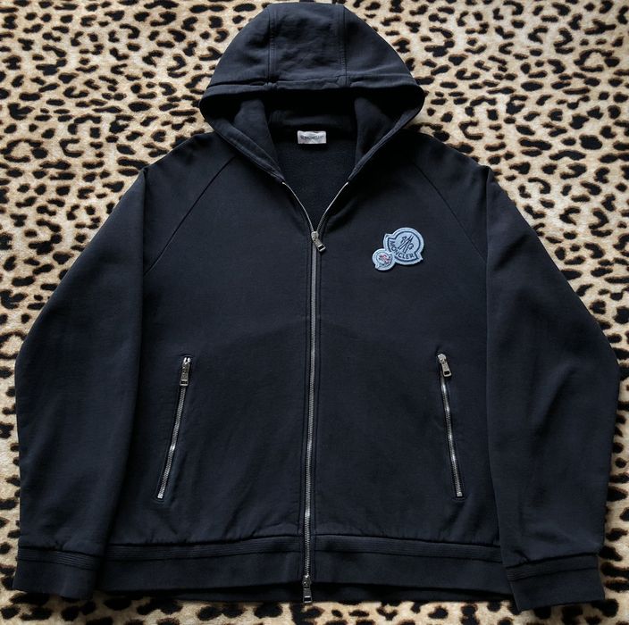 Moncler Moncler Maglia Double Logo Zip Hoodie Grailed