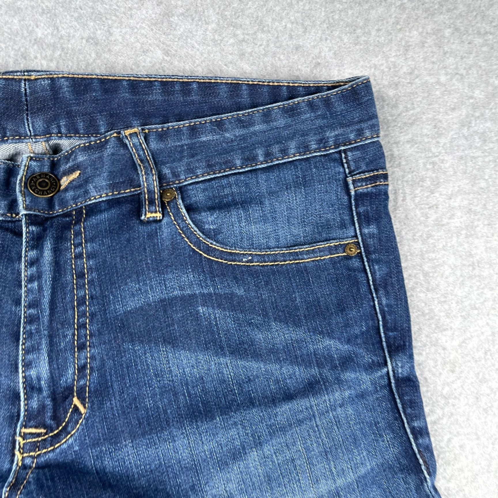 Armani Exchange Armani Exchange Jeans Leggings Pants Womens 30 Blue Denim Distressed 5-Pocket Logo Skinny Jeans Womens Size 30" / US 8 / IT 44 - 6 Thumbnail