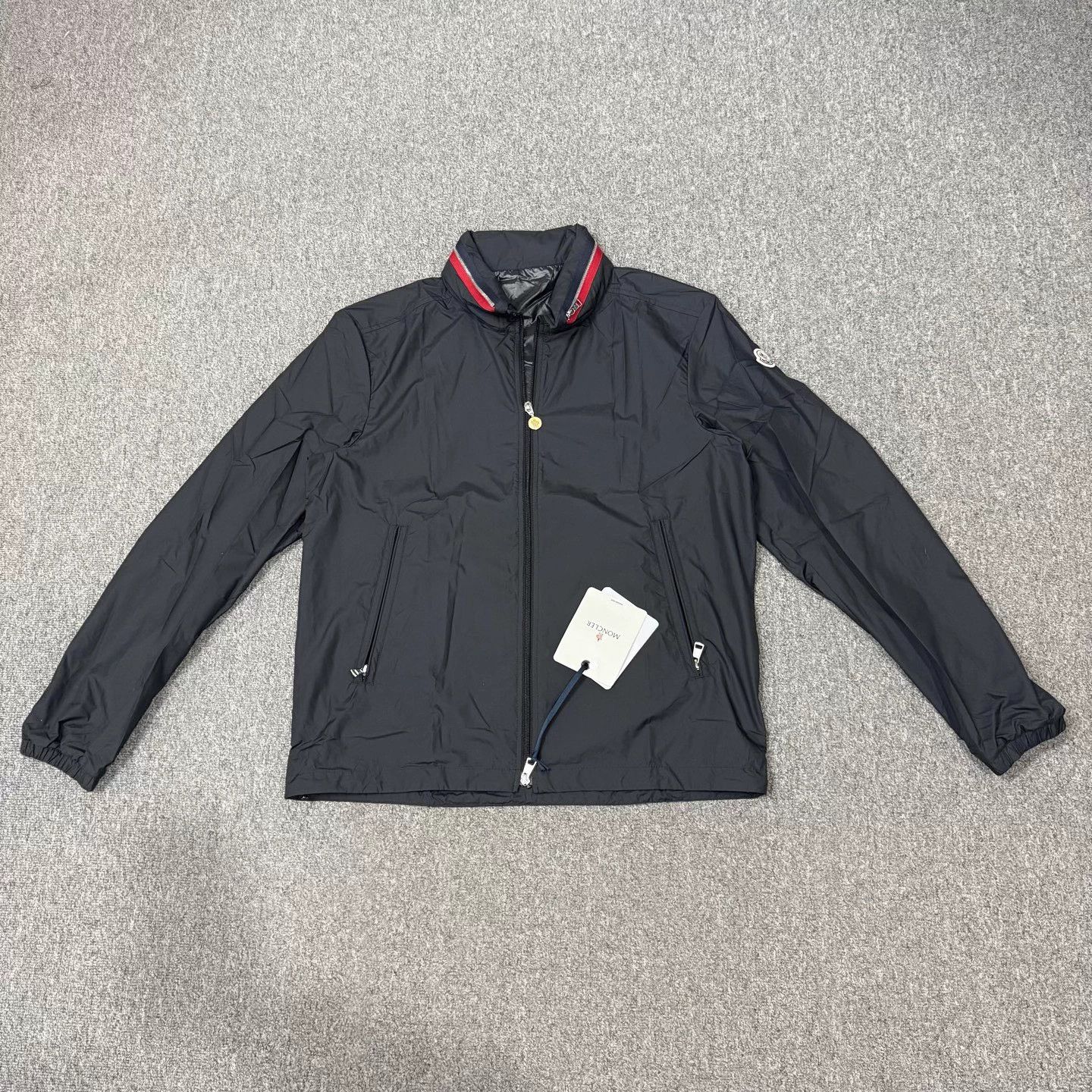 Moncler Moncler Nylon NWT blk Collar Stripe Arm Logo Jkt 4 Size US XL / EU 56 / 4 - 1 Thumbnail
